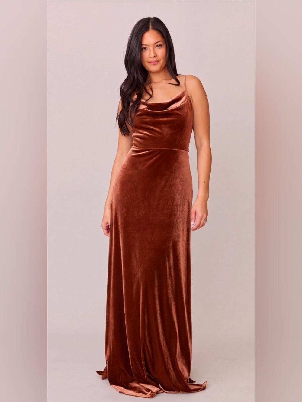 Revelry Velvet Cowl Neck Maxi Dress
